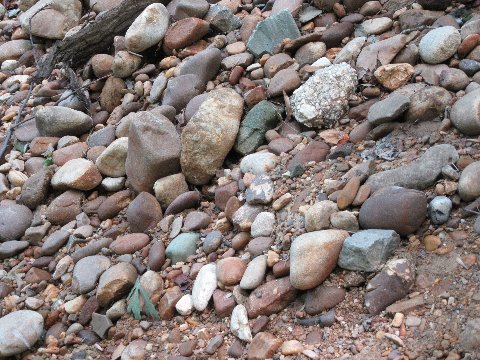 Rounded rocks